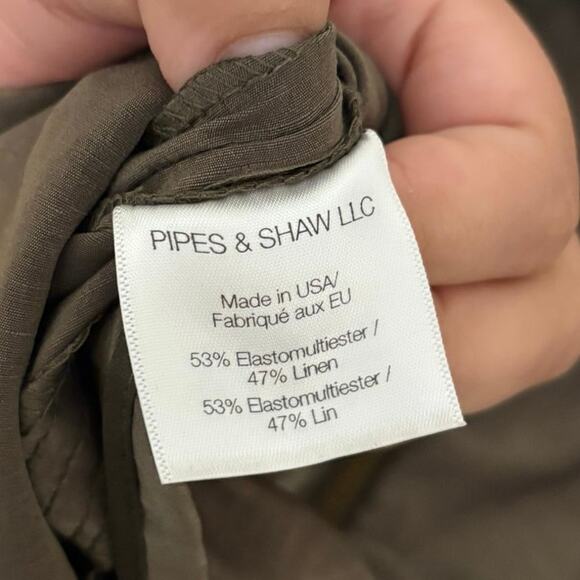 Veronica Beard Green Strapless Linen Blend Slit Mini Cocktail Dress Size 8 - Picture 5 of 5